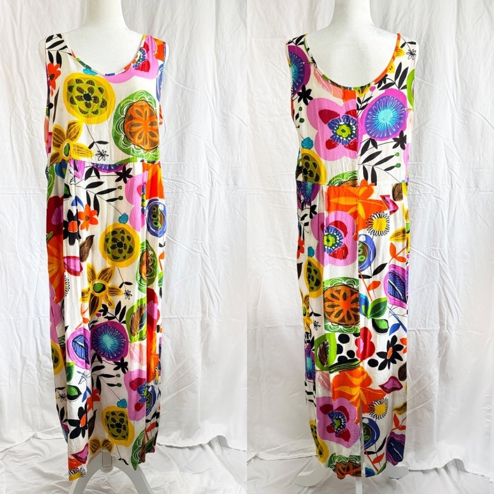 JAMS WORLD JANICE DRESS SUNDRESS Floral Fantasy Women's XLarge Tropical Hawaiian